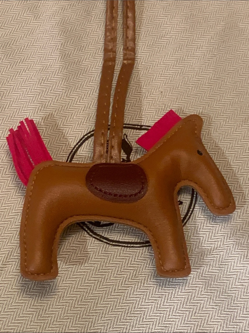 Absolutely stunning trendy brown/ gold / dark pink rare Hermes Horse 🐴 charm.